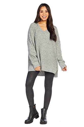 Image of Mud Pie Women's Mud Pie Avalon Womens Waffle Oversized Sweater