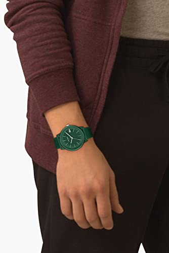 Lacoste Para Hombre. 2011238 Reloj 12.12 Move De Silicona Con Tres Manecillas Verde (Osfa), Casual, Brazalete, Aluminio - 4