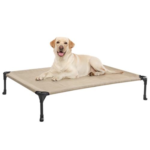 Veehoo Outdoor Elevated Dog Bed Large Sized Dogs, Cooling Raised Dog Cots