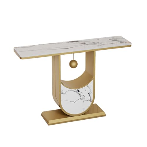 Moderna mesa larga de vestíbulo metálica para decoración de salas de estar 2