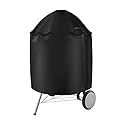 Mightify 22 Inch Charcoal Grill Cover, Heavy Duty Waterproof Kettle Smoker Round BBQ Cover Compatible with Weber Premium 22 Inch Charcoal Grills All Weather Protection, Compared to Weber 7150