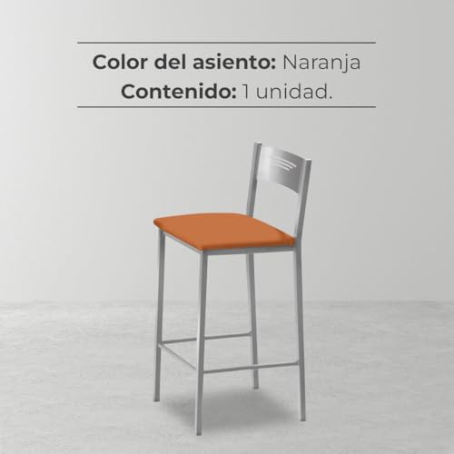 Tabourets de cuisine hauts pour îlot central design et repas conviviaux orange - 8