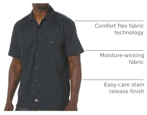 Image of Dickies Men's Flex Relaxed Fit Short Sleeve Work Shirt