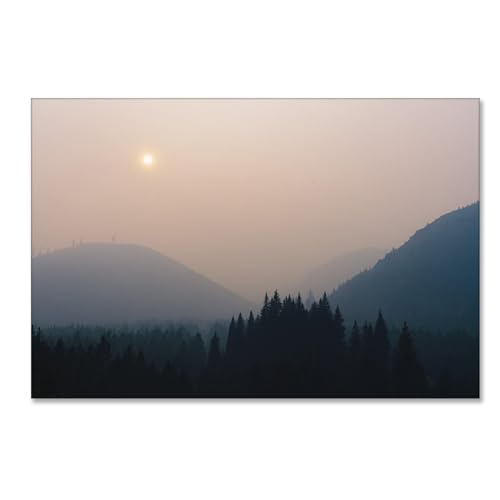 Toile de lac au lever du soleil art mural de haute qualité 40x60 cm