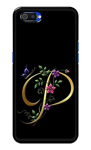 Image of Printed Hard Back Cover Case for Realme C2 | Oppo A1K Back Cover (Alphabet P) -1803