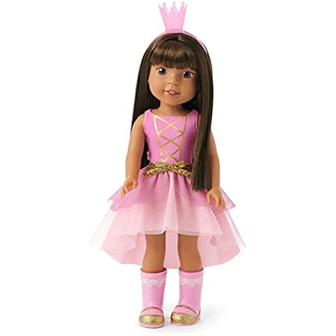 American Girl WellieWishers 14.5-inch Ashlyn Doll with Pink Leotard, Glitter Skirt, Headband, and Boots, For Ages 4+ Cover