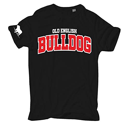 Herren T-Shirt Old English Bulldog Logo englische Bulldogge Bully Dogs Hunde
