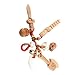 QWUUYEC Peach Wood Sword Amulet, Fashion Good Luck Protection, Keychain and Cell Phone Pendant - Wards Off Evil Spirits, Lightweight Durable, Multipurpose Use