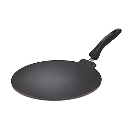 TTK Prestige OMG DLX Induction Base Non-Stick Aluminium Flat Dosa Tawa, 300mm, Red
