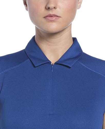 Image of PGA Tour Women's Airflux Sleeveless Quarter Zip Golf Polo Shirt Moisture-Wicking Fabric