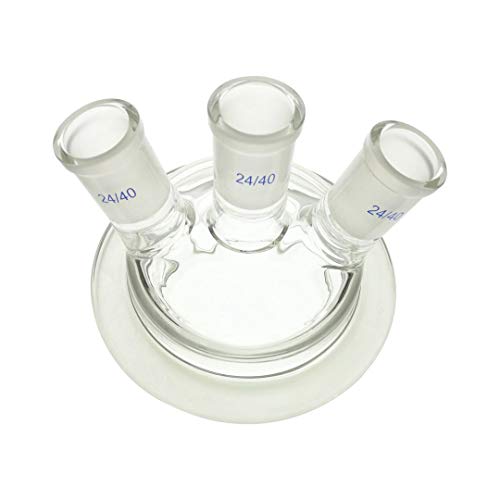 Donlab Rea-0073 2000Ml/2L,24/40 Cylindrical Round Bottom Reaction Kettle Flask, Three-Neck Ground Glass Joints #TOP1