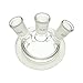 DONLAB CDM010LT1 10000ml/10L 3-Neck Round Reaction Kettle Flask Open Cover with Clamp & Cork Stands,with 24/40 Joint Center - 24/40 Joint Side Neck