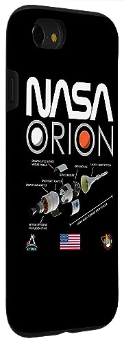 NASA Artemis Mission Orion Vaisseau Spatial Schématique Coque pour iPhone SE (2020) / 7 / 8 – vue 3
