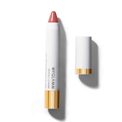 Image of MyGlamm Perfect Curves Matte Lip Crayon (Spice It Up), 4.54 g - PETA Approved & Vegan