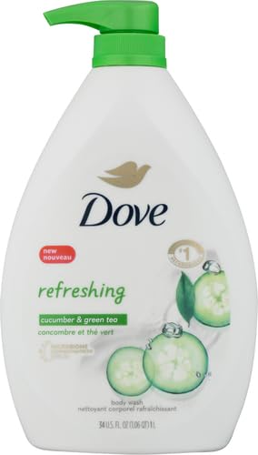 Image of Dove 24hr Lotion Body Wash Refresh Cucumber & Green Tea, 30.6 oz | Hydrating body wash with MicroMoisture and a refreshing spa-inspired scent (Pack of 2)