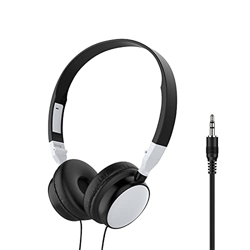 Rape flower Music Headset Heavy Bass Gaming Headset Stereo Music Headset Adjustable 3.5mm Universal Mobile Phone (White)