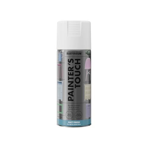 Rust-Oleum AE0040024E8 400ml Painter's Touch Spray Paint - Matt White - Packaging may vary