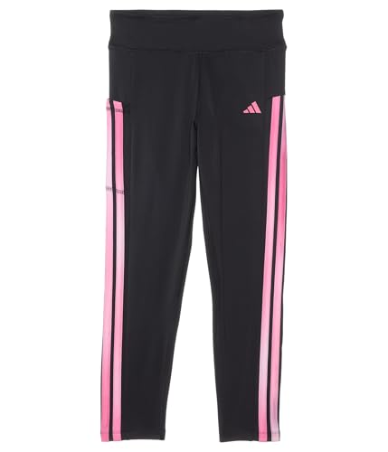 adidas Girls' 3-Stripe 7/8 Legging with Cellphone Pocket