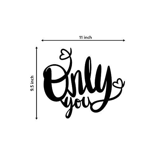 Image of eCraftIndia Only You Wooden Wall Decor for Living Room Bedroom | Home Wall Decor Item| Wall Art for Home Decor| Valentine Gift for Girlfriend Boyfriend Husband Wife Her Him| Valentine Decoration
