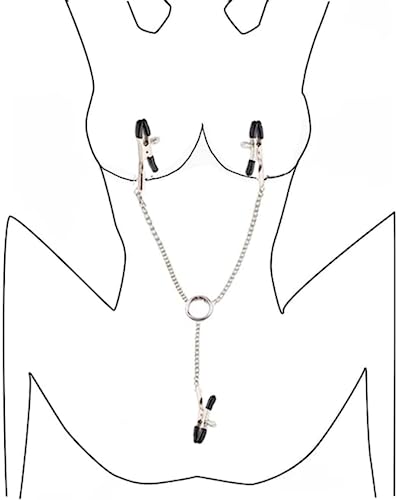 DYNLAB Elegante Paarkette Aus Edelstahl Mit 3 Verstellbaren Clips