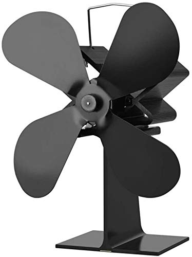 YANJ Estufa Ventilador, 4 Hoja Chimenea Heat Fan Desarrollado, Estufa de leña Eco Ventilador, Zona casa eficiente distribución del Calor, 5 T (Size : E)