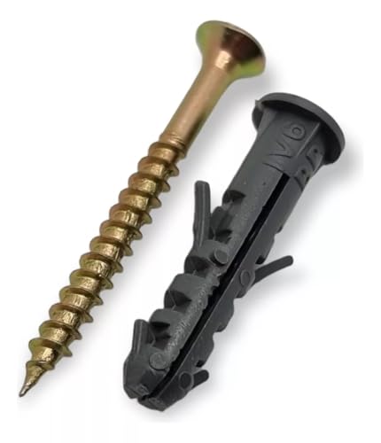 Parafuso com Bucha 6mm de Aba - 200 Peças