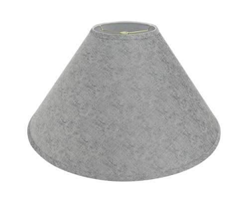 Aspen Creative 32592A, Transitional Hardback Empire Shaped Spider Construction Lamp Shade in Grey, 23" Wide (7" x 23" x 14")