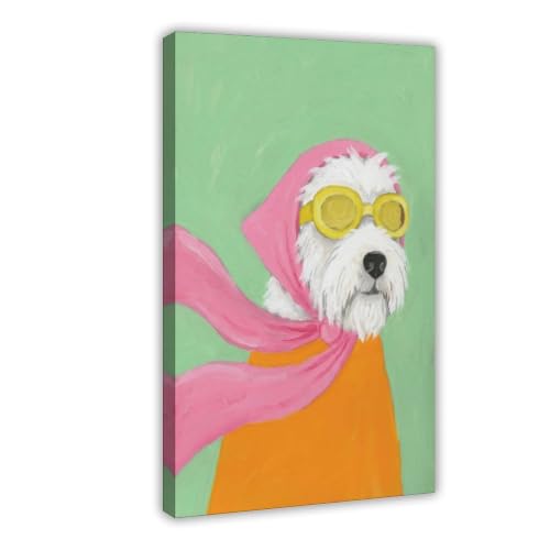 Poster chien aviateur sur toile, cadeau idéal de 61 x 91,4 cm