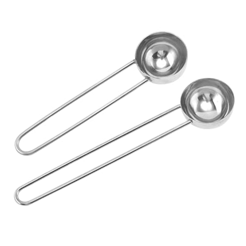 ARTSEWPLY 2個 ステンレス製計量スプーン 長柄グラム計量対応 粉末調理用キッチン用品 コンパクト収納可能 調理 製菓に