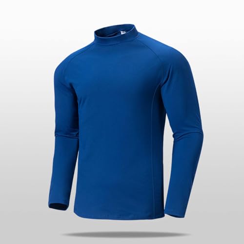 Men's Mock Turtleneck Long Sleeve Thermal Shirts Basic Turtle Neck Undershirt Lightweight Rash Guard Pullover Tops4