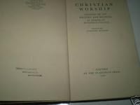 CHRISTIAN WORSHIP: Studies in its History and Meaning. B000KIL8F8 Book Cover