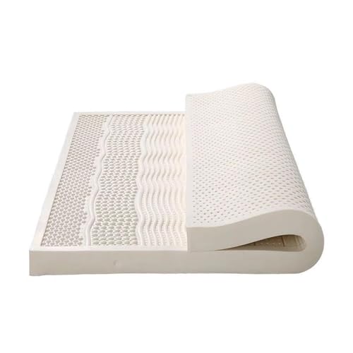 Colchón de látex 100% ortopédico medio/suave con funda extraíble, 7 zonas de confort