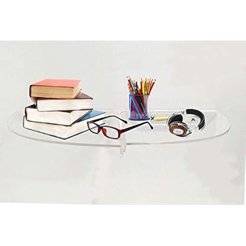 BlingSoul, Clear Acrylic Corner Shelf (Set of 2), 5mm Thick Heavy Duty, Floating Bathroom Shelves, Wall Decor, Display Corner Shelf for Living Room, Shower Storage Shelves 25.4 x 28 cm Cover