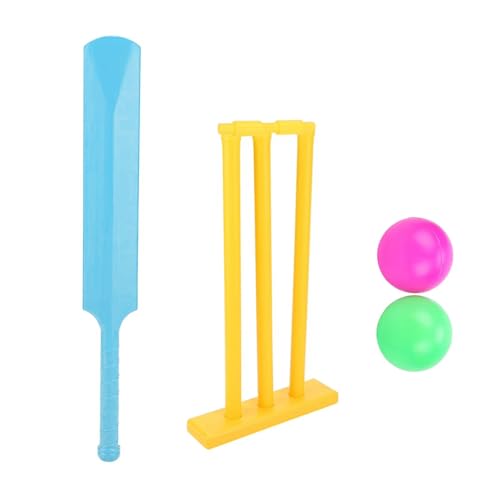 Xanorrg Parent Child Crickets Game with Stumps and 2 Balls Children Set Interactive Board Game Play Toy for Garden