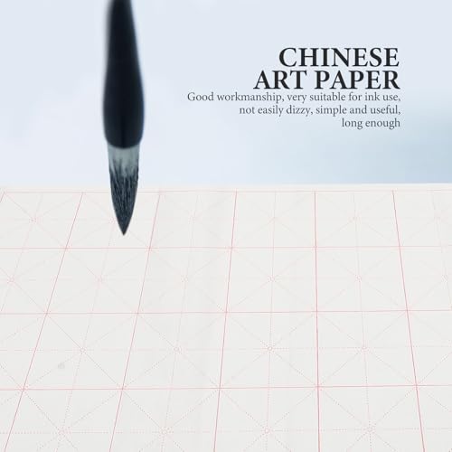 Papel de arroz para caligrafía china PRETYZOOM que corrige la postura y trazo con cuadrícula 7
