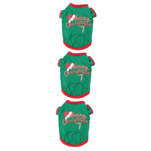 Tenue de fête pour animaux de compagnie, coffret de noël 3 t-shirts de chiot XS à offrir