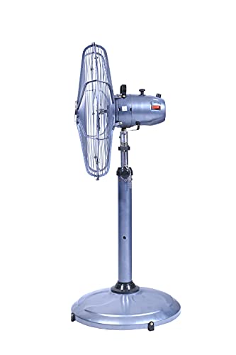 Image of Ravi Mini Pedestal Eco Hi-Speed Electric Fan 400mm Grey with Speed Regulator and Height Adjustment