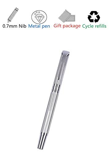 Penneed Rollerball Pen Gift Set For Men Women Executive Home Office Use, With Gift Box Refillable 0.7Mm Black Ink G5(Elegant Sliver) #TOP3
