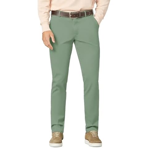 MEYER Men's Olive Green Chino Trousers Cover