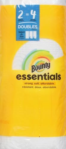 Miniatura 13 de Bounty Essentials Select-A-Size - Toallas de papel, color blanco, 2 rollos dobles  4 rollos regulares