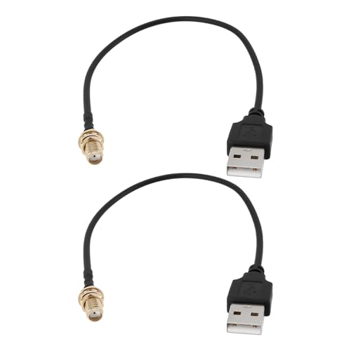 EMSea Lot de 2 connecteurs de câble coaxial SMA femelle vers USB RG174 Longueur 20 cm pour équipement électronique Débogage Transmission de signal...