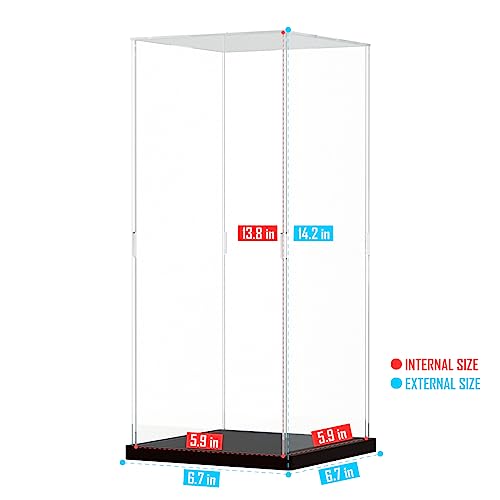 Image of Choowin Acrylic Display Case for Lego Infinity Gauntlet 76191 for Lego Gauntlet 76223 for Lego Display Thickened Clear Acrylic Display Cases for Collectibles Assemble Dustproof Display Box(Black Base)