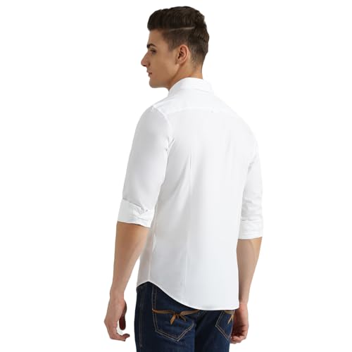 Image of United Colors of Benetton Slim Fit Spread Collar Solid Shirt