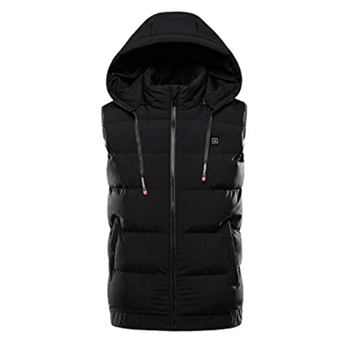 Beheizte Außenjacke/Weste mit Temperaturregelung,Heizung und 9 Heizzonen - für Männer und Frauen Grau,Schwarz,Blau