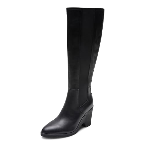 Aerosoles Women's Memphis Knee High Boot, Black Leather, 9