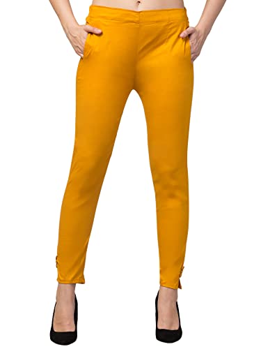 Image of Qute Women's Regular Fit Cotton Blend Casual Trousers (Pack of 1)