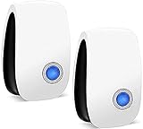 害虫対策器 ネズミ駆除 害虫駆除機 超音波害獣 電磁波 害虫駆除装置 ゴキブリ/蚊/蟻/蜘蛛/コウモリ/ノミ/ダニ撃退器 120㎡有効範囲 ネズミ対策 無毒無臭 子供やペットにも安心 害虫退治 2個セット