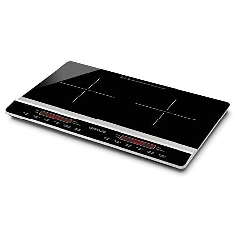 G3 Ferrari G10138 Doppel-Induktionsplatte "Dinamiko Duo", 3100 W, gehärtetes Glas Cover