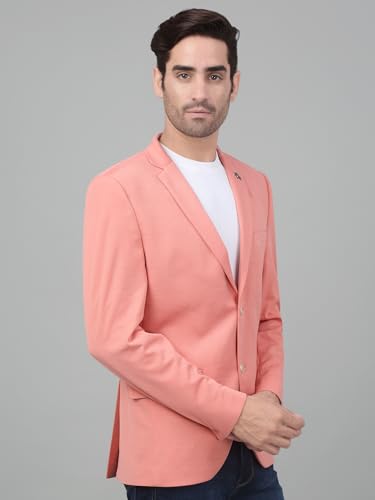 Image of Cantabil Self Design Full Sleeves Notch Lapel Casual Blazer for Men | Casual Blazer for Men | Men Blazer for Casual (P MBZC00057)