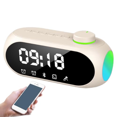 Bsbkoj Despertador con altavoz, despertador de audio inteligente digital, reloj de audio multifunción para el hogar - para uso doméstico en la oficina de la noche en el salón, el dormitorio del hotel